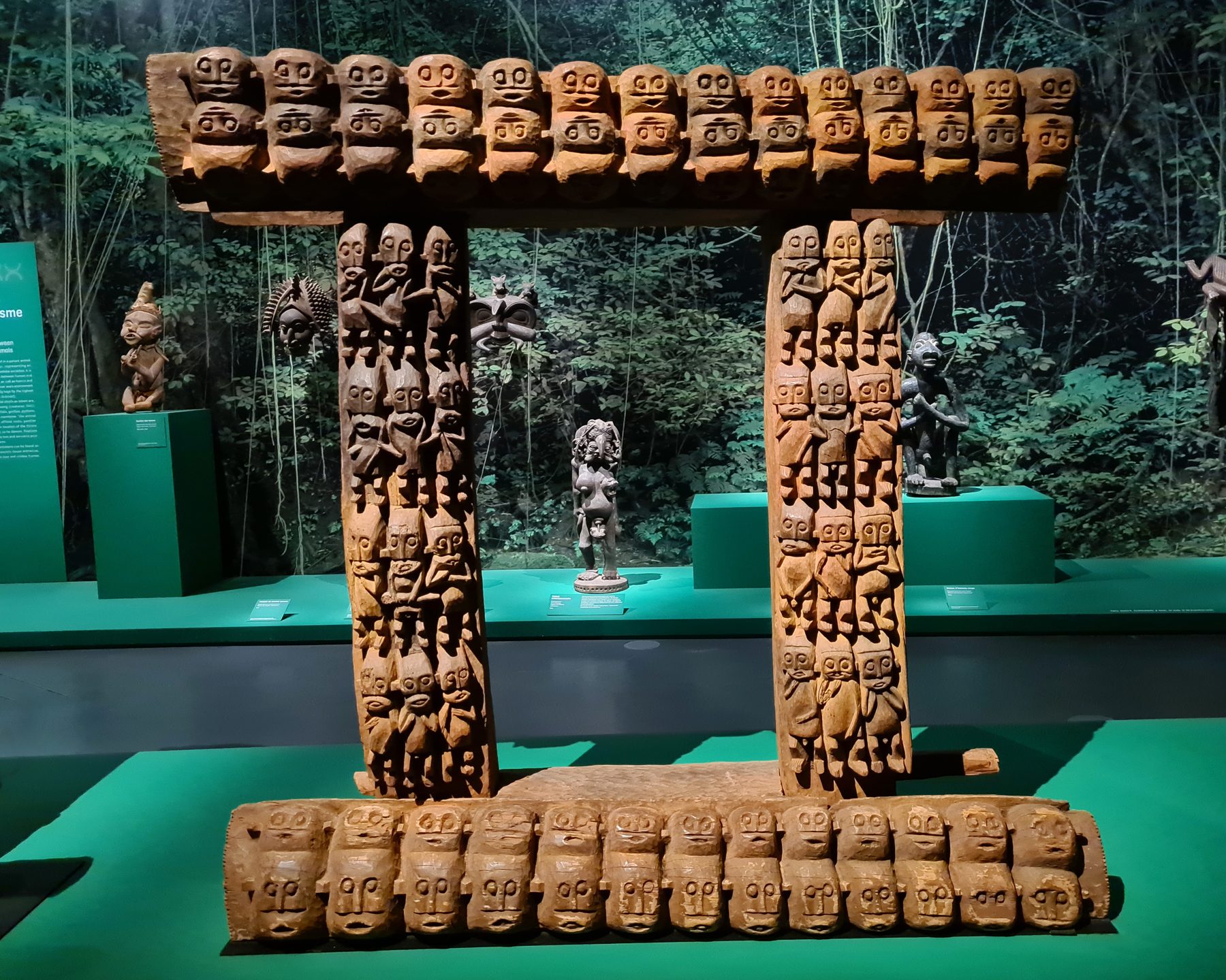 Carved Bamum door frame, Foumban.