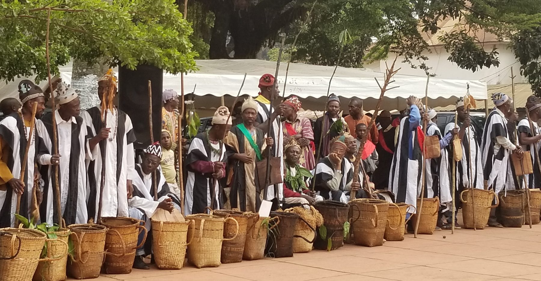 Assembly of notables at a festival in Foumban.