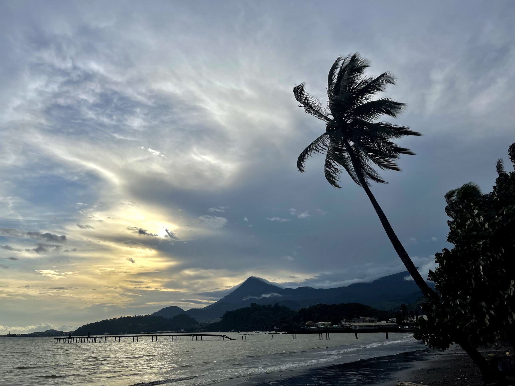 Down Beach in Limbe, at sunset.